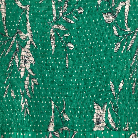 NWT Draper James Green Smocked Floral Midi Lucy Dress Sz Small - Picture 9 of 10